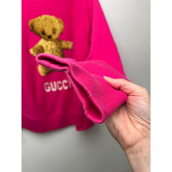 Gucci Women’s Pink Sweater Teddy Bear Graphic L - Picture 4 of 14